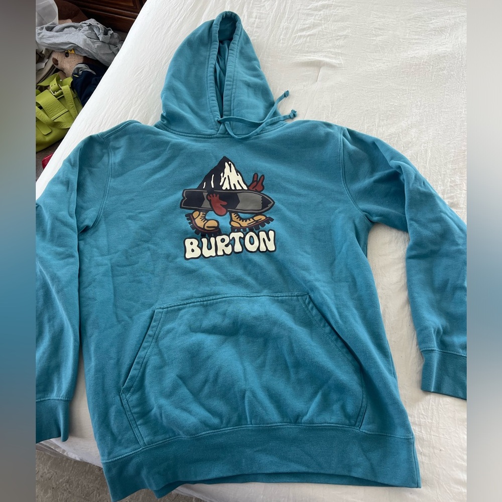 Burton blue hoodie with a relaxed fit #skatewear size XL